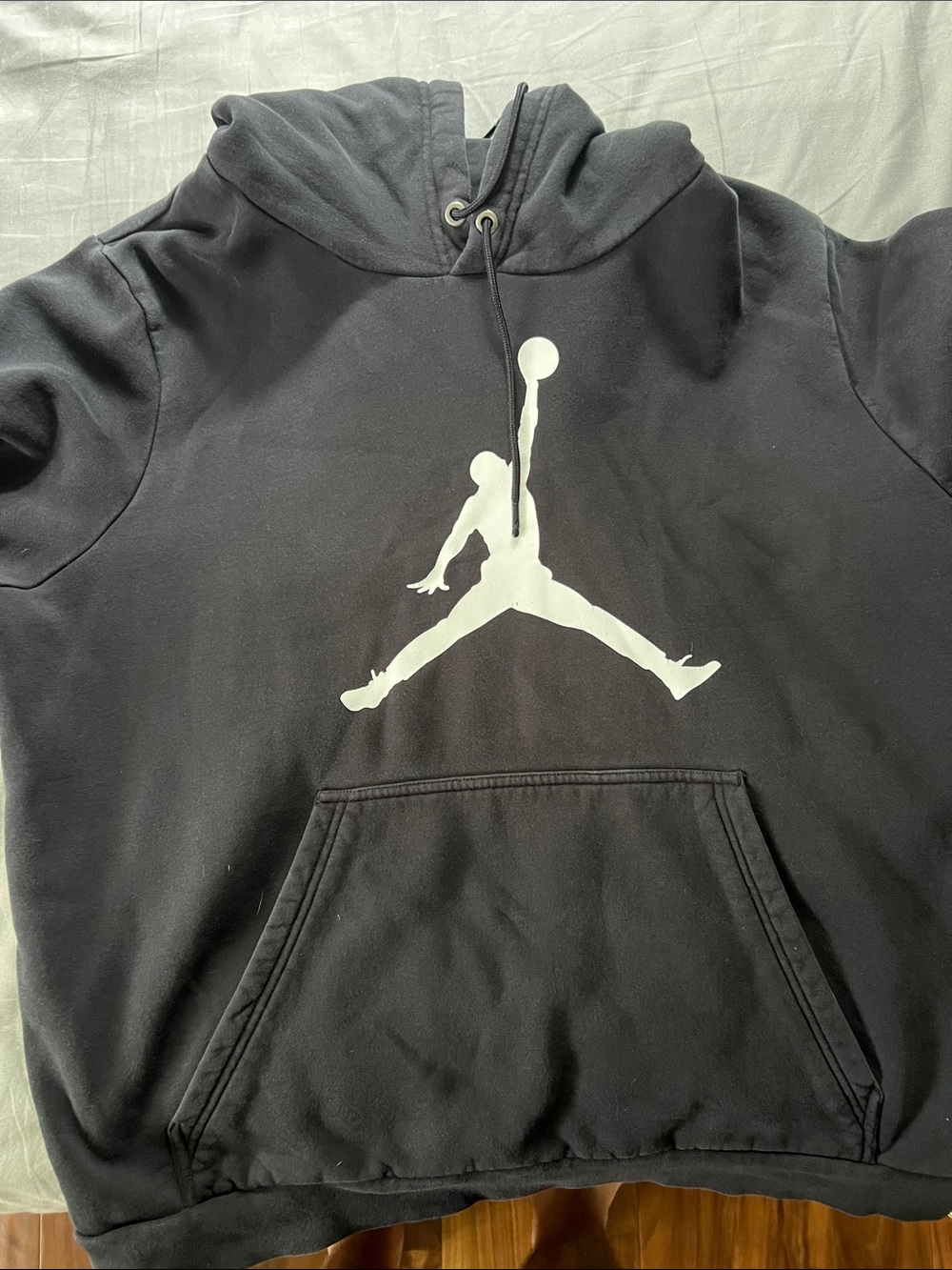 Nike Black Hoodie with White Jumpman Logo
